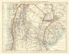 URUGUAY PARAGUAY NORTH ARGENTINA. River Plate States Chile. JOHNSTON 1899 map