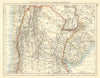 URUGUAY PARAGUAY NORTH ARGENTINA. River Plate States Chile. JOHNSTON 1899 map