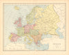 EUROPE. Prussia. Turkey in Europe. BARTHOLOMEW 1876 old antique map plan chart
