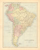 SOUTH AMERICA. Bolivia with littoral/sea coast. Patagonia. BARTHOLOMEW 1876 map
