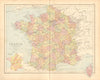 'France in Departments'. w/o Alsace Lorraine & Menton. BARTHOLOMEW 1876 map