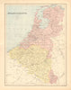 BENELUX. 'Holland & Belgium'. Luxembourg. BARTHOLOMEW 1876 old antique map