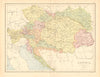 AUSTRIA-HUNGARY. Railways. Tyrol Dalmatia Istria &c. BARTHOLOMEW 1876 old map