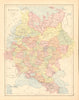 EUROPEAN RUSSIA. Railways. Oblasts. Bessarabia Finland. BARTHOLOMEW 1876 map