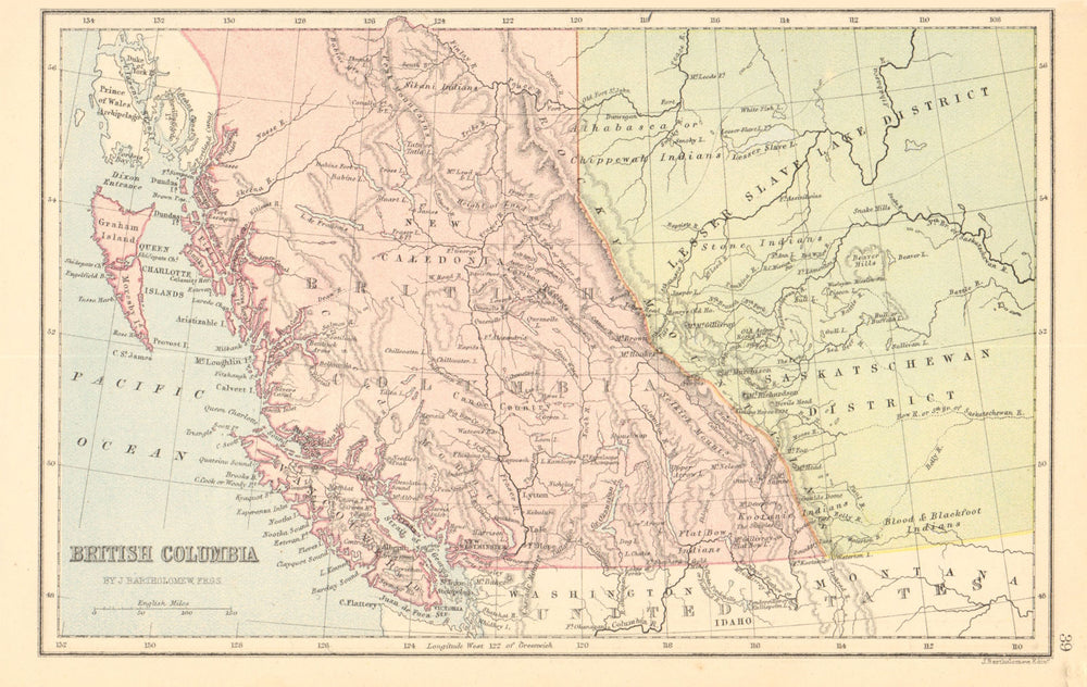BRITISH COLUMBIA. Vancouver Island.Shows Native American Indian tribes 1876 map