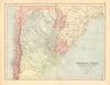CENTRAL SOUTH AMERICA Argentina Brazil Bolivia Littoral.Banda Oriental 1876 map