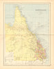 QUEENSLAND. State map shows 37 counties. Railways. Brisbane. Australia 1876