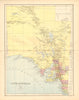 SOUTH AUSTRALIA. State map shows 24 counties. Railways. Adelaide 1876 old