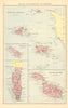 BRITISH EUROPEAN SETTLEMENTS. Jersey Heligoland Gibraltar Cyprus Malta 1876 map