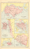 BRITISH EAST ASIAN COLONIES. Singapore Penang Hong Kong Malacca 1876 old map