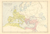 ROMAN EMPIRE. In the 4th century. Eastern & Western. BARTHOLOMEW 1876 old map