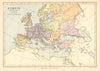 EMPIRE OF CHARLEMAGNE. 'Europe in the beginning of the 9th Century' 1876 map