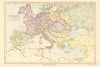 NAPOLEONIC EUROPE. French Revolution 1793- Bonaparte's abdication 1815 1876 map
