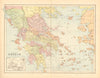 ANCIENT GREECE. Showing provinces. Inset Athens. BARTHOLOMEW 1876 old map