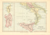 ROMAN ITALY SOUTH 'Italia Meridionalis'. Sardo/Sardinia Cyrnus/Corsica 1876 map