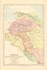 ANCIENT PERSIAN EMPIRE. Shows retreat of 10,000 Greeks. Cyrus Younger 1876 map