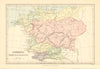 ANCIENT GERMANY. 'Germania Rhaetia & Noricum'. Roman provinces 1876 old map