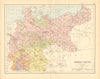 GERMANY. 'German Empire'. Railways. Prussian States. BARTHOLOMEW 1876 old map