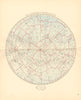 STAR CHART. 'The Northern Constellations'. Showing star magnitudes 1876 map