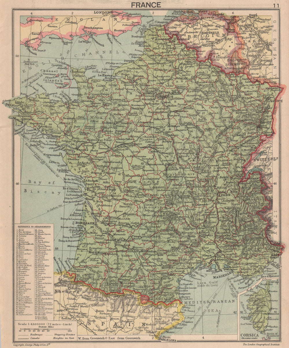 SECOND WORLD WAR. France in 1940. Pre-invasion 1940 old vintage map plan chart