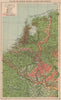 WORLD WAR 2. Netherlands & Belgium defences. Maginot & Siegfried lines 1940 map