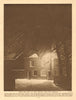 Snow, South Grove, Highgate by the Flask Inn 1926 old vintage print picture