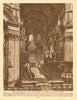 High altar of St. Paul's cathedral seen down the choir 1926 old vintage print