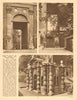 The watergates of York House and Essex House. Strand/Embankment 1926 old print