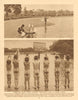 Boy sailing boat, Round Pond, Kensington Gardens. Bathing, Clapham 1926 print