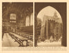 Middle Temple. Inside & outside the Hall. Elizabethan architecture 1926 print