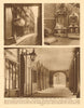 Middle Temple Lane. Goldsmith's tomb. Cloisters.Savage & Smith Shop 1926 print
