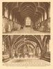 Westminster Hall & St Stephen's Crypt beneath it 1926 old vintage print