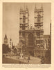 The hand of Wren in the fabric of Westminster Abbey 1926 old vintage print