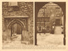Westminster Abbey. Dean's Yard and the Abbot's court 1926 old vintage print