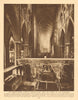 Westminster Abbey interior. west from the Confessor's chapel 1926 old print