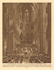 The High Altar and reredos beyond the choir of Westminster Abbey 1926 print