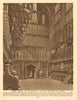 Westminster Abbey. Knights of the Bath banners, Henry VII' s chapel 1926 print