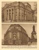 Canada House, Trafalgar Square.Australia House & Gladstone memorial 1926 print