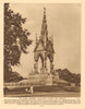 The Albert Memorial, Kensington Gardens 1926 old vintage print picture