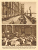 The famous terrace and the dining room of the House of Commons 1926 old print