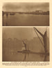 Night time on the Thames. Blackfriars Bridge. St Paul's 1926 old vintage print