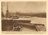 The Pool of London from Custom House to Billingsgate 1926 old vintage print
