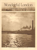 Where the railway to Dover crosses the Thames river 1926 old vintage print