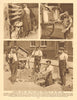 London labourers in a heat wave. Road works 1926 old vintage print picture