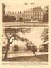 Kensington Palace. Rear of Buckingham Palace & lake 1926 old vintage print