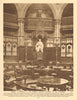 George III presides in the Common Council Chamber in the Guildhall 1926 print