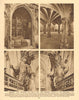 Guildhall Great Hall masonry pre-1666. Gog & Magog 1926 old vintage print
