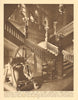 Grocers' Hall staircase and the great Flemish Bell named Martin 1926 old print