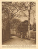 Autumn Time in Holland Walk, Holland Park. Campden Hill. Child 1926 old print