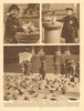 Pigeons of St. Paul's and Trafalgar Square with their patrons 1926 old print